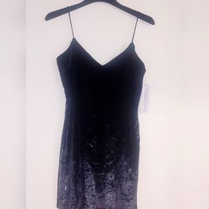 Topshop Short Shimmer Velvet Dress Size 8